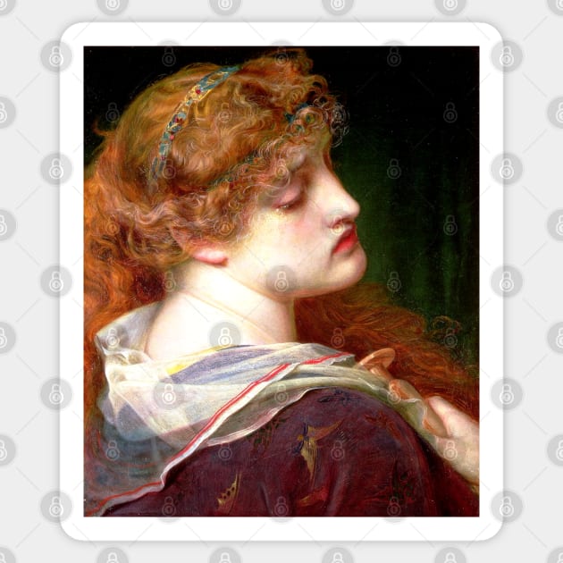 Mary Magdalene - Anthony Frederick Sandys 1862 Sticker by forgottenbeauty